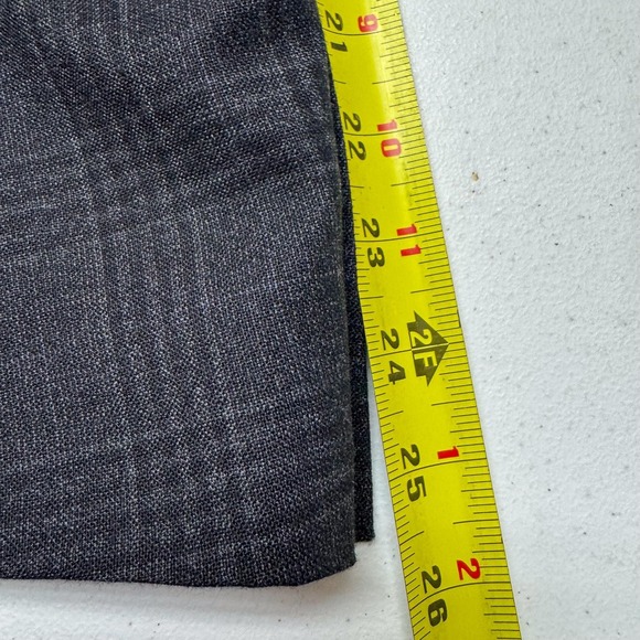 James Campbell Blazer Mens 42R Charcoal Plaid Wool Filarte Lanificio Sport Coat - Picture 12 of 14